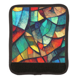 Colorful Stained Glass Abstraction Luggage Handle Wrap