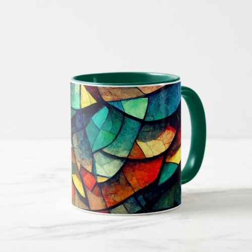 Colorful Stained Glass Abstraction Mug