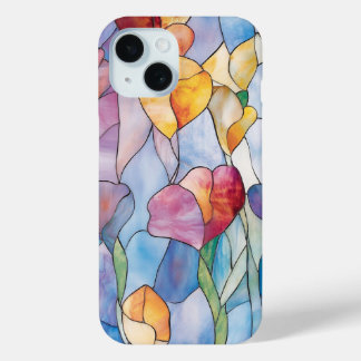 Colorful Stained Glass Art Lovers For Women iPhone 15 Case