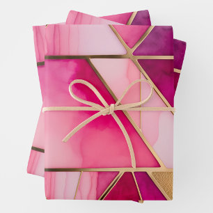 Colorful Stained Glass Art Wrapping Paper Sheets