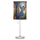 Colorful Stained Glass Artistic Hummingbird Table Lamp (Right)