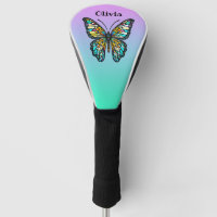Colorful Stained Glass Butterfly Personalized