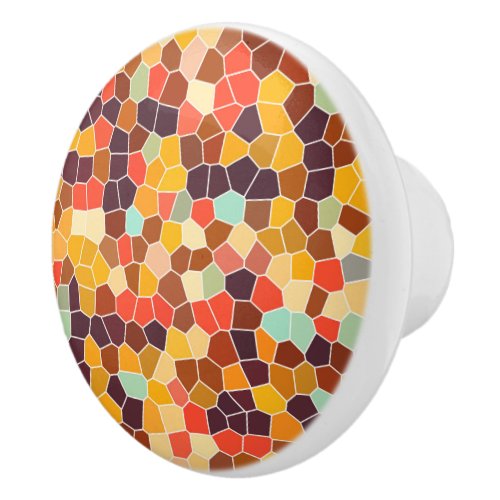 Colorful stained glass ceramic knob