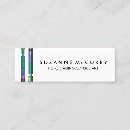 Colorful Stained Glass Design Home Staging Mini Business Card