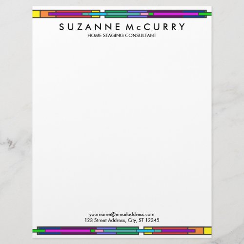 Colorful Stained Glass Design Letterhead