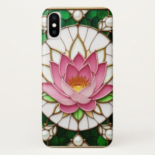 Colorful Stained Glass Floral Design iPhone X Case