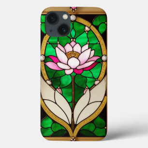 Colorful Stained Glass Floral Design iPhone 13 Case