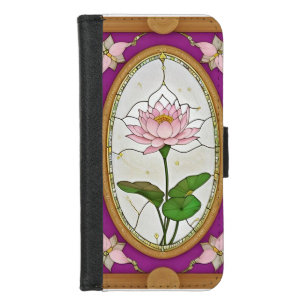 Colorful Stained Glass Floral Design iPhone 8/7 Wallet Case