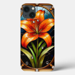 Colorful Stained Glass Flower iPhone 13 Case