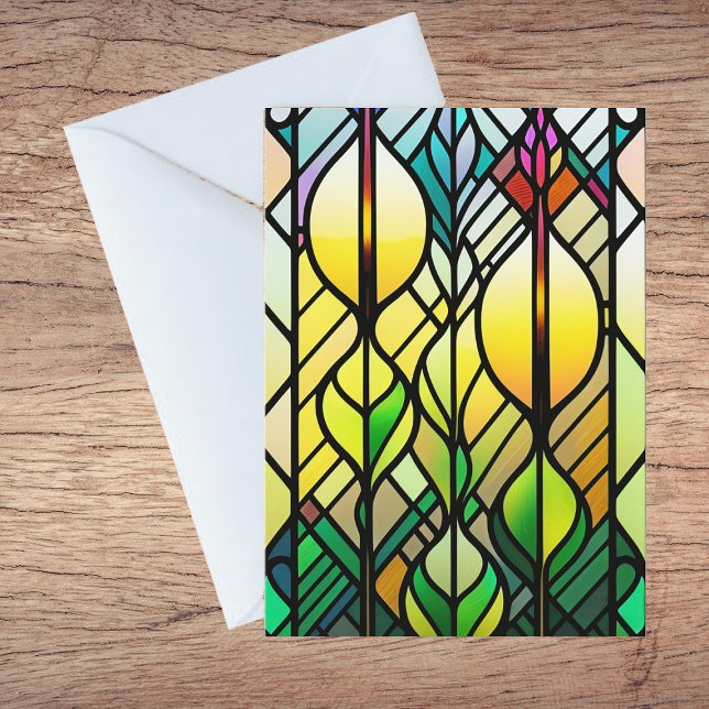 Colorful Stained Glass Illustration  Thank You Card (Creator Uploaded)