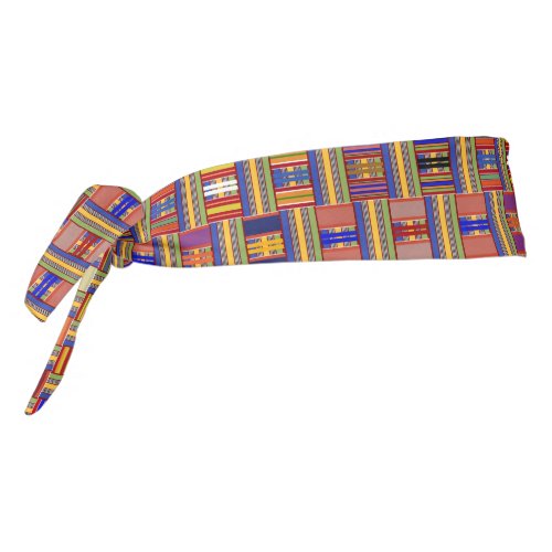 Colorful Stained Glass Kente Africa pattern Tie Headband
