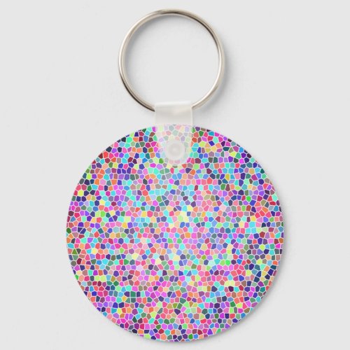 Colorful stained glass keychain