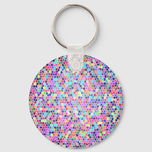 Colorful stained glass keychain (Front)