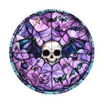 COLORFUL STAINED GLASS LOOK HALLOWEEN SCENES