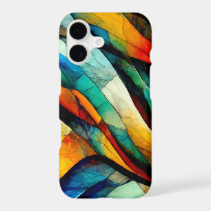 Colorful Stained Glass Mosaic Abstraction iPhone 17 Case