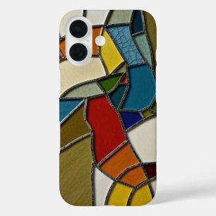 Colorful Stained Glass Mosaic Abstraction iPhone 16 Case