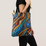 Colorful Stained Glass Mosaic Abstraction Tote Bag