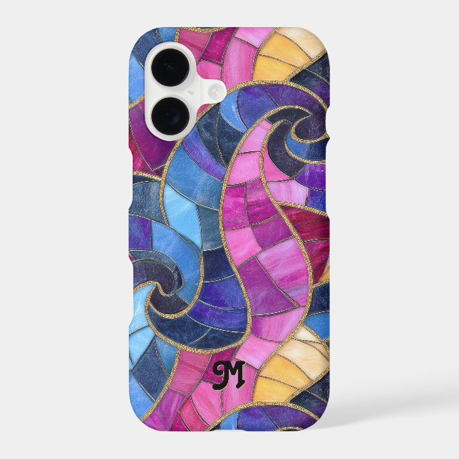 Colorful Stained Glass Mosaic Pattern Case-Mate iPhone Case (Back)