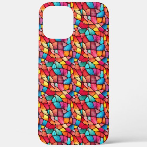 Colorful Stained Glass Pattern background iPhone 12 Pro Max Case