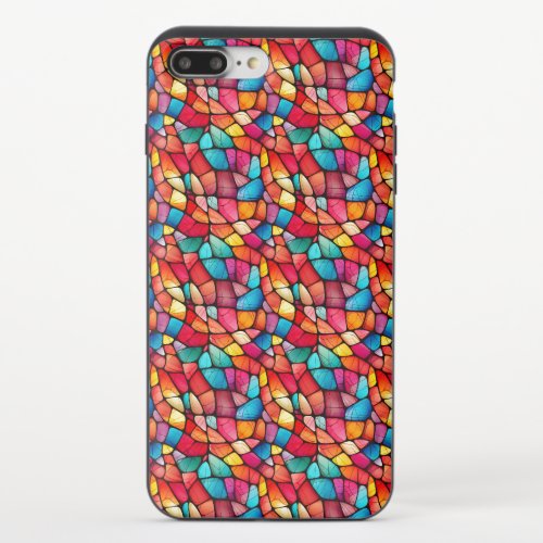 Colorful Stained Glass Pattern background iPhone 87 Plus Slider Case