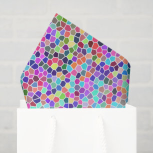Colorful stained glass tissue paper