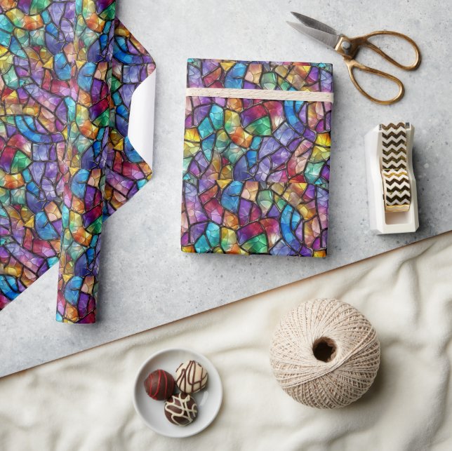 Colorful Stained Glass Wrapping Paper (Crafts)