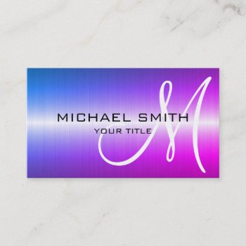Colorful Stainless Steel Metal Business Card by NhanNgo at Zazzle