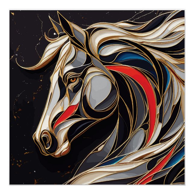 Colorful Stallion Spirit Poster (Front)
