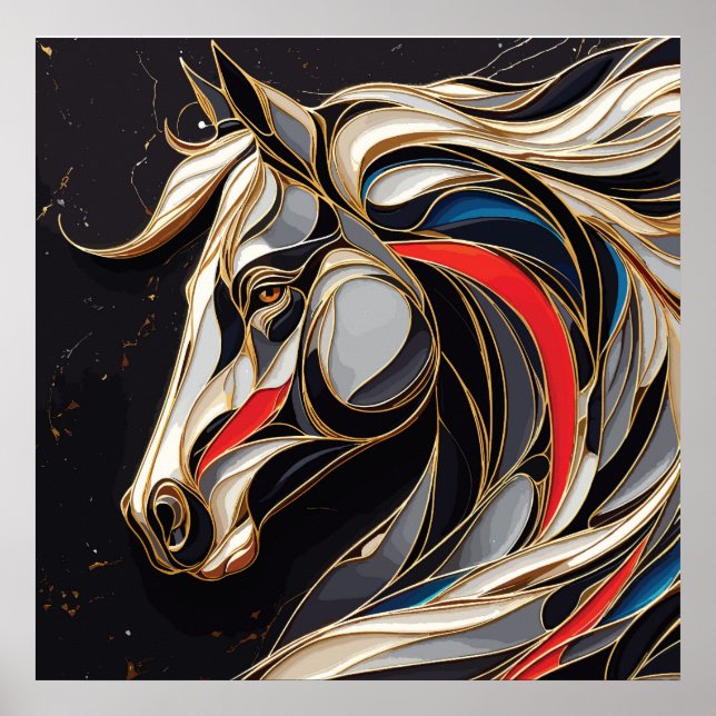 Colorful Stallion Spirit Poster (Front)