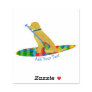 Colorful Stand Up Paddle Board Golden Retriever Sticker