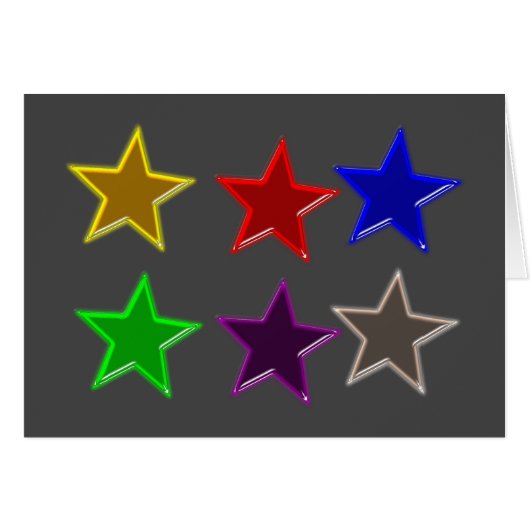 Colorful star buttons cards (Front Horizontal)