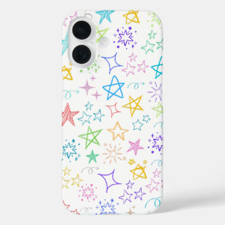 Colorful Star Doodle iPhone Case