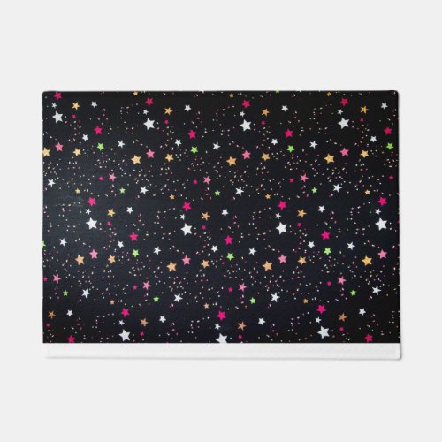 colorful star doormat