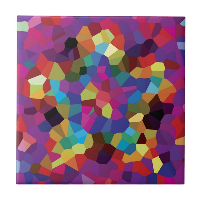 Colorful Star Mosaic Ceramic Tile (Front)