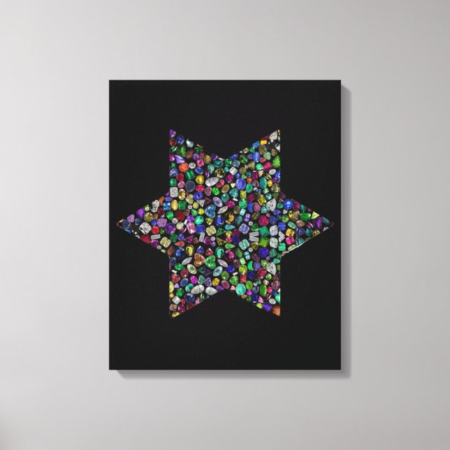 Colorful Star of David Canvas Print (Front)