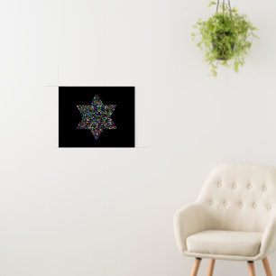 Colorful Star of David Foam Board
