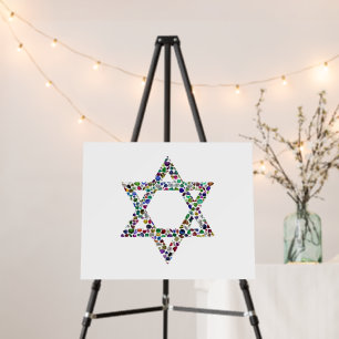 Colorful Star of David Foam Board