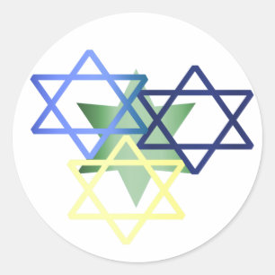 Colorful Star Of David Sticker