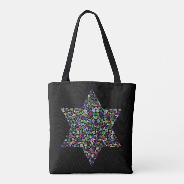 Colorful Star of David Tote Bag (Back)