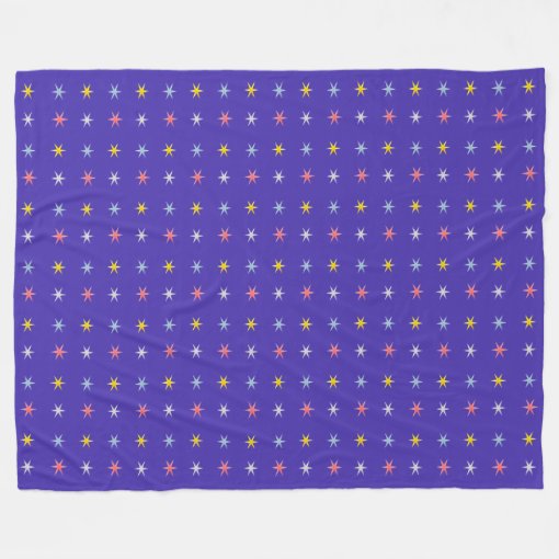 Colorful Star Pattern Fleece Blanket | Zazzle