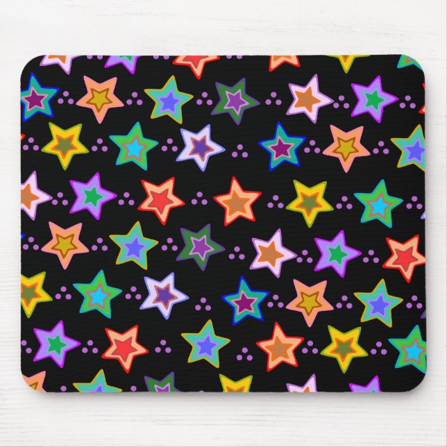 Colorful star pattern mouse pad (Front)