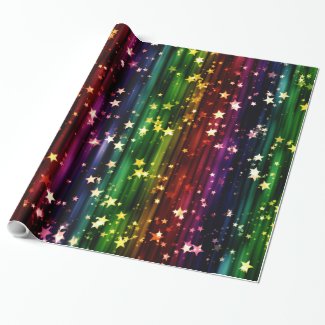 Colorful Star Sequence Wrapping Paper