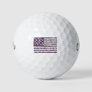 Colorful Star-Spangled Banner America Flag Golf Balls
