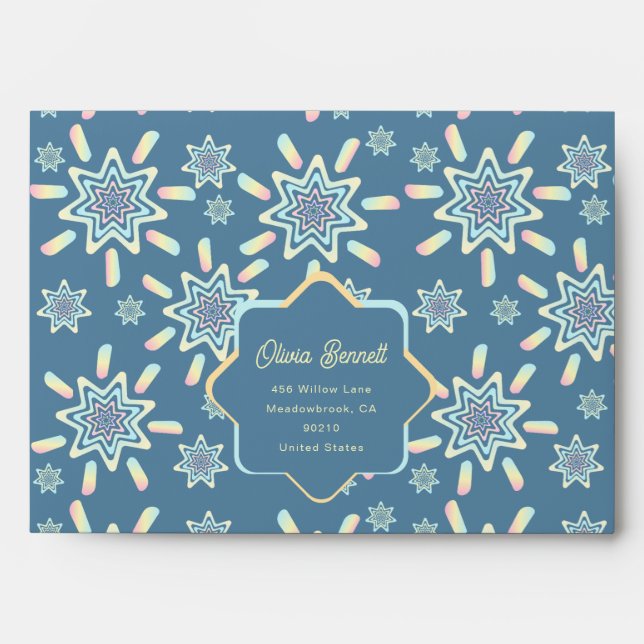 Colorful Star Theme Envelope (Front)