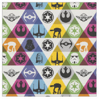 Colorful Star Wars Geometric Pattern Fabric