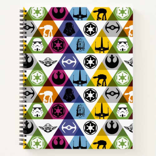 Colorful Star Wars Geometric Pattern Notebook