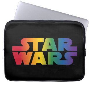 Colorful Star Wars Rainbow Logo Laptop Sleeve