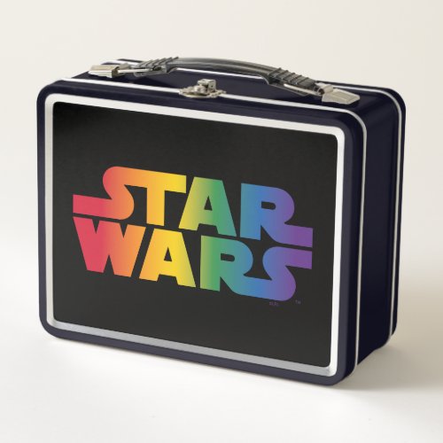 Colorful Star Wars Rainbow Logo Metal Lunch Box