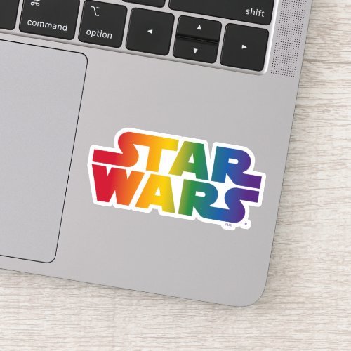 Colorful Star Wars Rainbow Logo Sticker