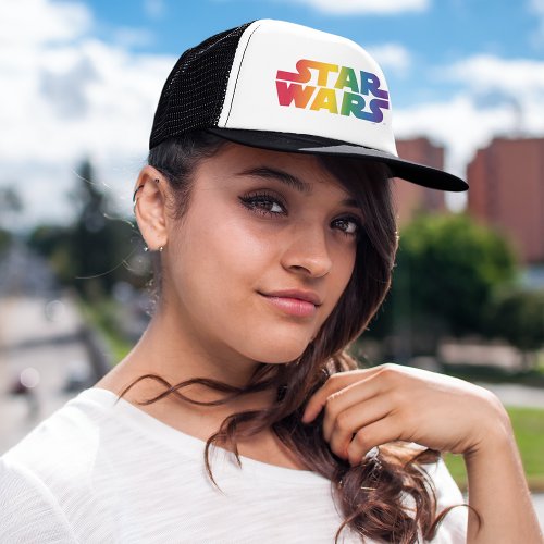 Colorful Star Wars Rainbow Logo Trucker Hat